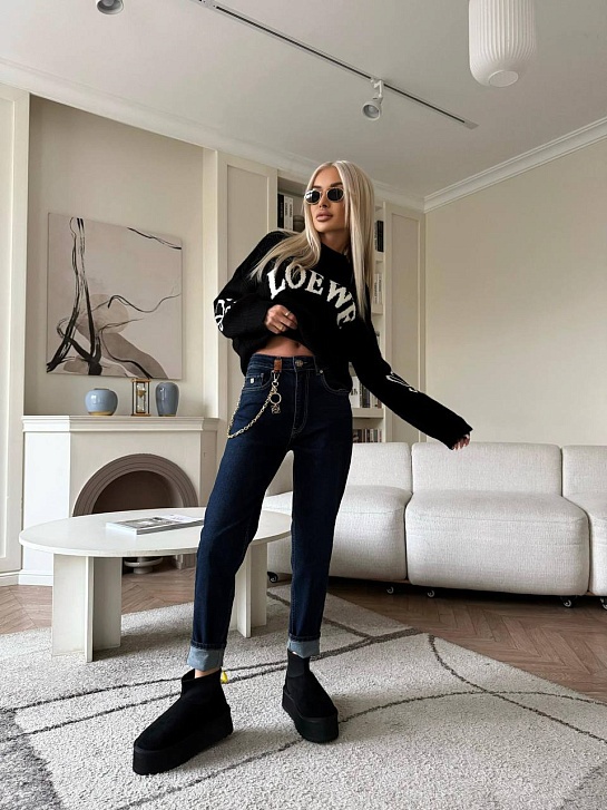 Женские синие джинсы Loewe