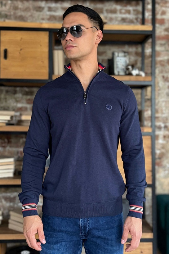 Мужской джемпер Burberry quarter-zip - Navy