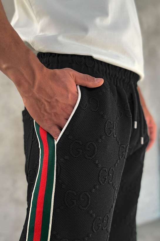 Чёрный спортивный костюм Gucci GG jacquard
