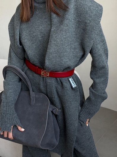 Женский костюм серого цвета Ganni   