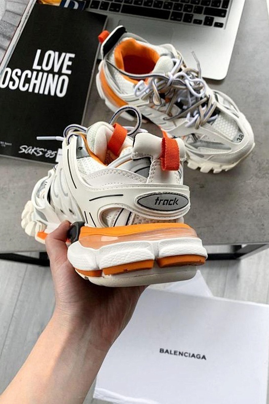 Кроссовки Balenciaga Track - White / Orange