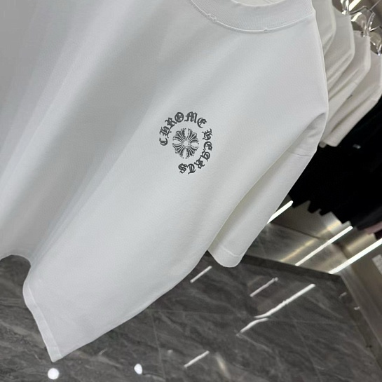 Белая оверсайз футболка Chrome Hearts Premium