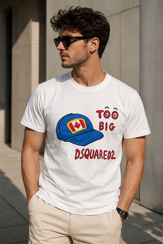 Футболка белого цвета Dsquared2 Too Big