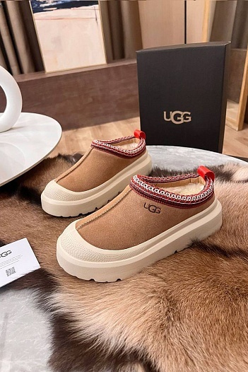 Женские слипоны UGG Tasman Weather Hybrid - Chestnut / White   
