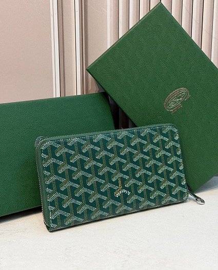 Кожаное портмоне Goyard Matignon GM premium 20x11x2.3 см   