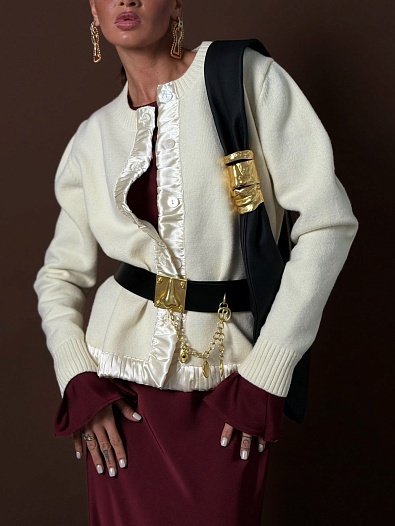 Женский белый жакет Ganni   