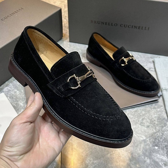 Замшевые лоферы Brunello Cucinelli Premium - Black