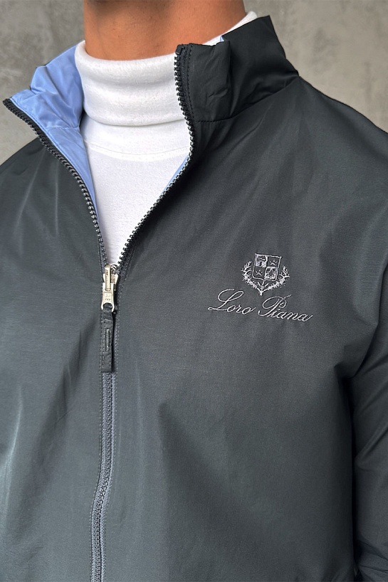 Двусторонняя ветровка Loro Piana - Black / Blue