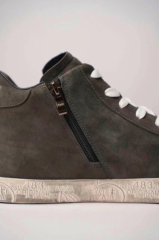 Замшевые кроссовки с мехом Premiata high-top - Brown	