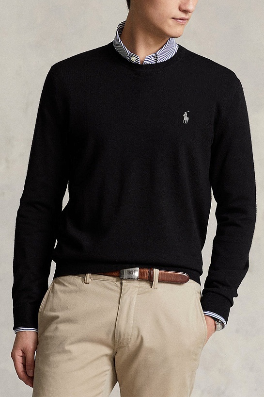 Мужской чёрный джемпер Роlо Ralрh Lаurеn logo-embroidered