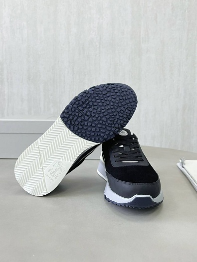 Замшевые кроссовки Brunello Cucinelli Premium - Black   