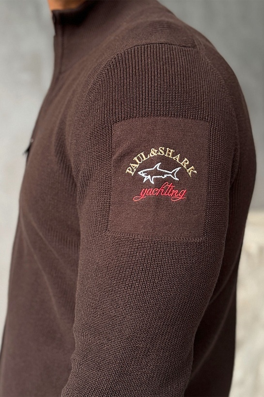 Мужская кофта Paul & Shark zip-up - Brown