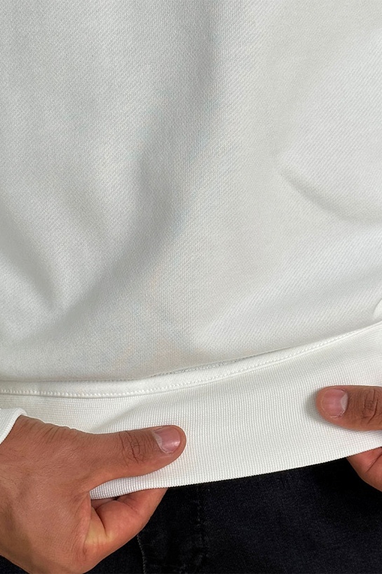 Мужской белый свитшот Burberry logo-embroidered