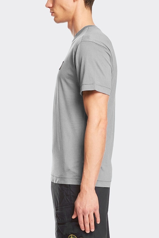 Футболка серого цвета Stone Island compass-patch