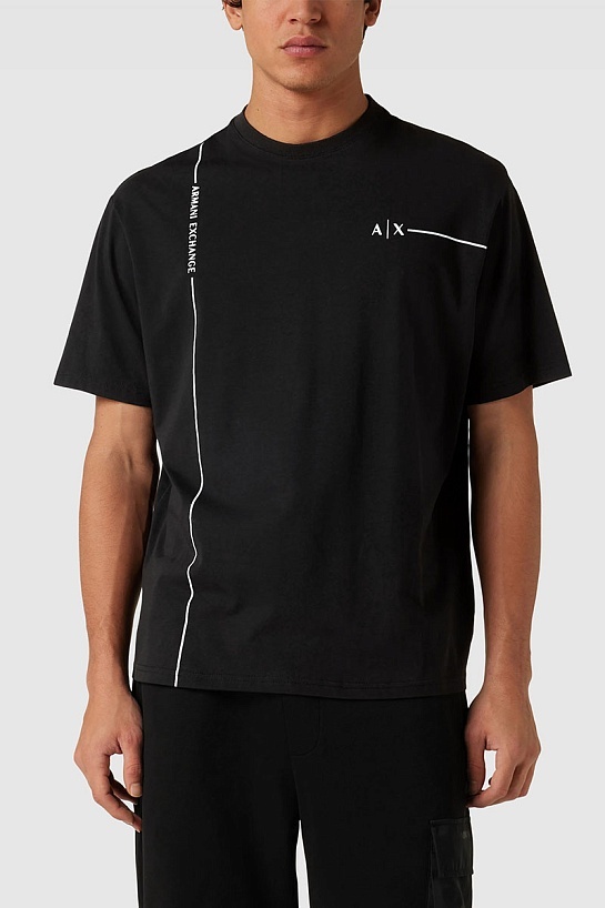 Мужская чёрная футболка Armani Exchange