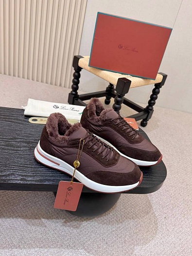 Кроссовки с мехом Loro Piana Week End Walk Evo premium   