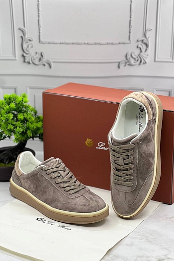 Замшевые кроссовки Loro Piana Tennis Walk - Beige   