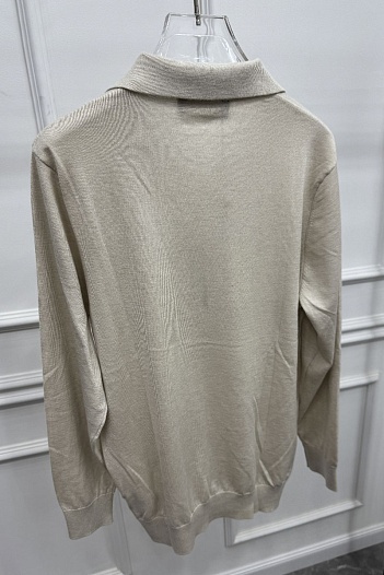 Поло с длинным рукавом Loro Piana premium - Beige   