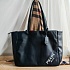 Женская чёрная сумка-тоут Prada 35x27 см