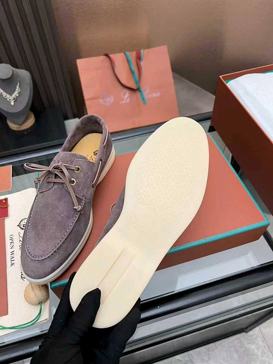 Женские замшевые лоферы Loro Piana premium