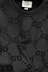 Чёрная оверсайз футболка Gucci GG monogram