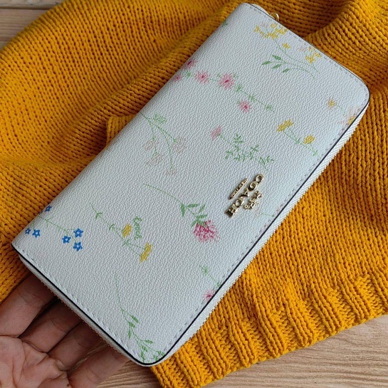 Женский кожаный кошелёк Coach 20x10 см (3 расцветки)