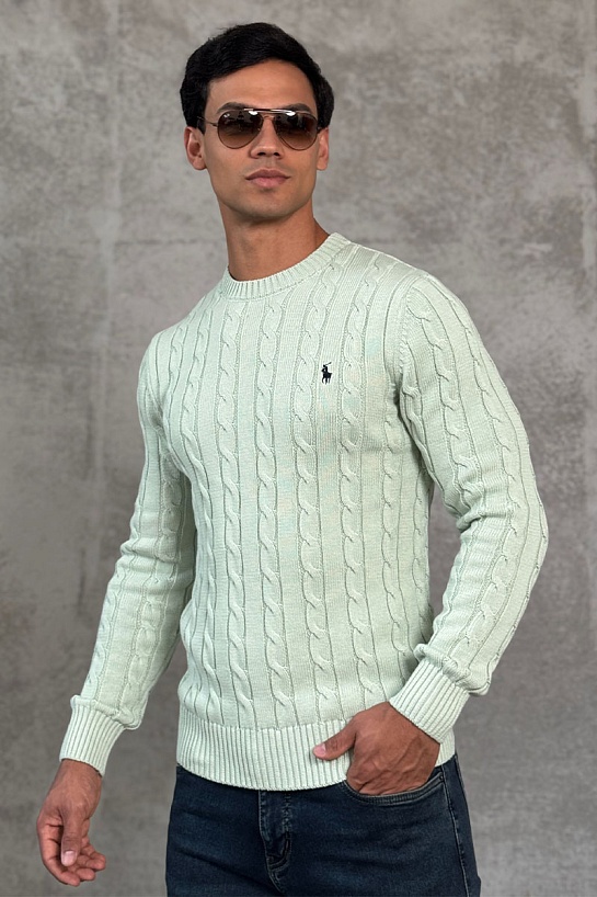 Мужской свитер Polo Ralph Lauren cable-knit - Light Green