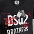 Мужская чёрная футболка Dsquared2 Brothers