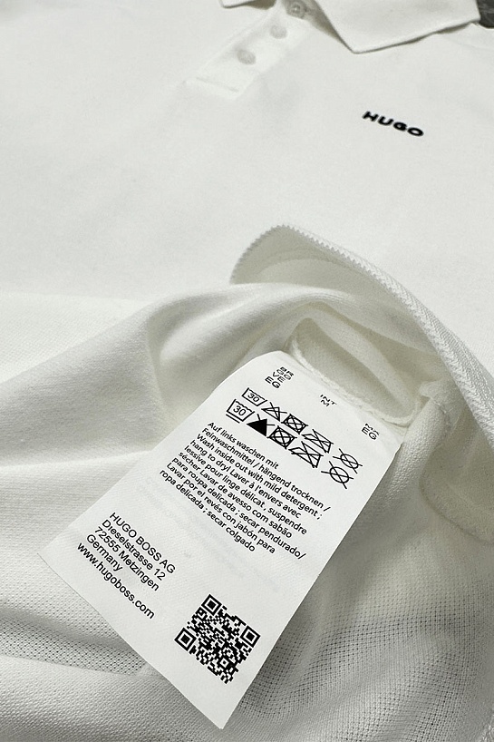 Мужское поло Hugo Boss белого цвета