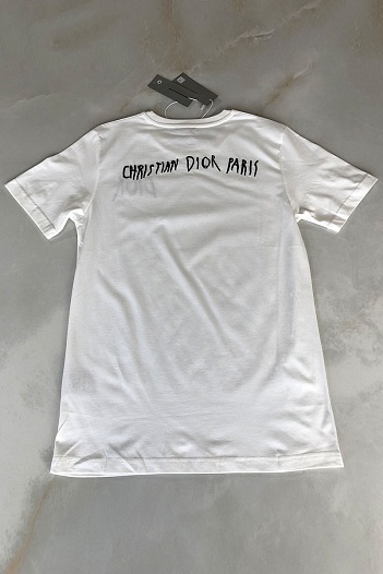 Мужская белая футболка Dior   