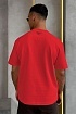 Красная оверсайз футболка Prada Milano logo