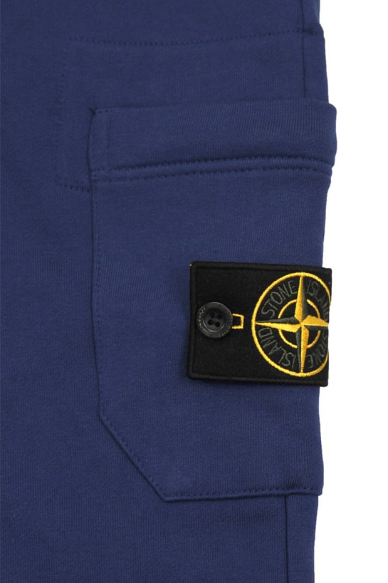 Мужские штаны зелёного цвета Stone Island compass-patch