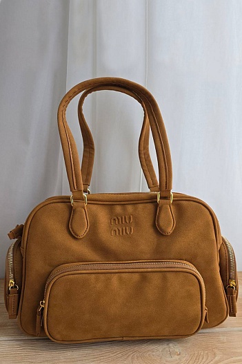 Замшевая сумка MIU MIU 30x19 см - Beige   