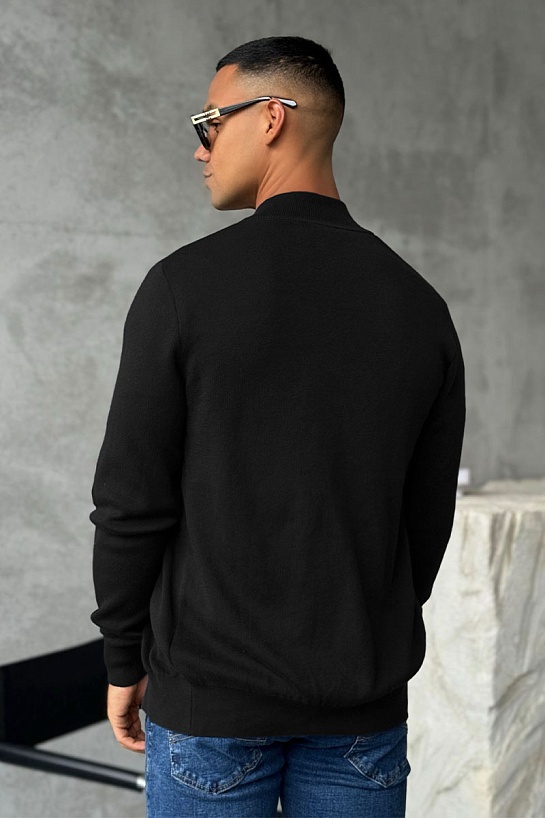 Мужская чёрная кофта Polo Ralph Lauren pony-embroidered