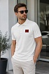 Мужское белое поло Hugo Boss classic badge