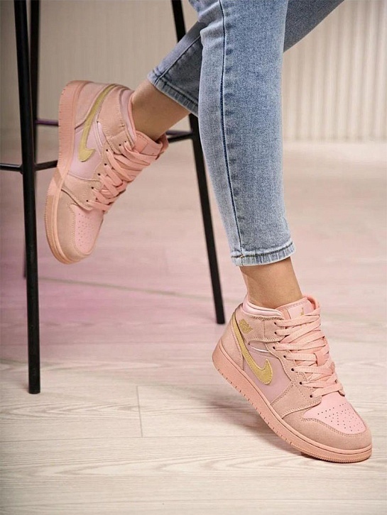 Женские кроссовки Nike Dunk High - Pink