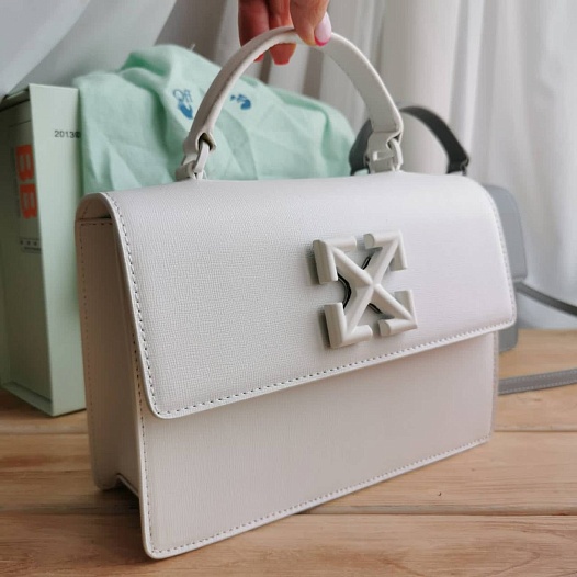 Женская сумка Off-White 1.4 Jitney 22x15 см - White   