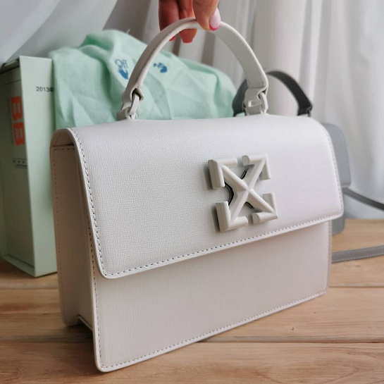 Женская сумка Off-White 1.4 Jitney 22x15 см - White