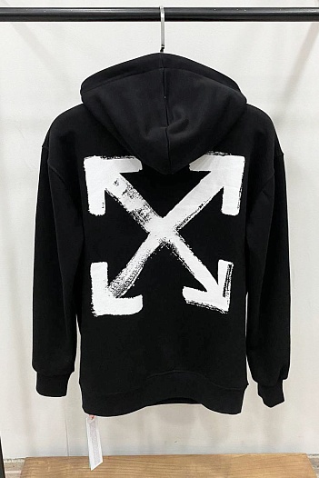 Худи чёрного цвета Off-White "Arrow" logo-print   