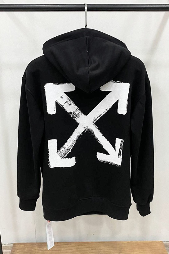 Худи чёрного цвета Off-White "Arrow" logo-print