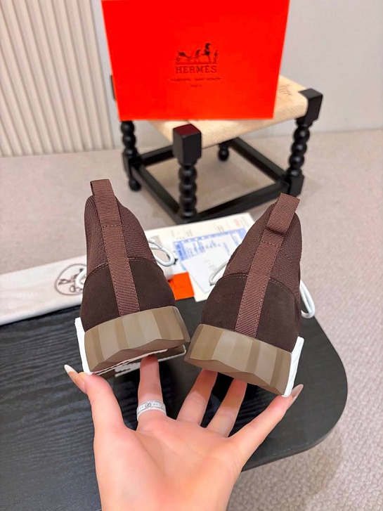 Текстильные кроссовки Hermes lift slip-on
