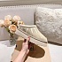 Меховые женские слипоны UGG Tassle - Beige