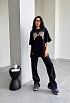 Женская чёрная оверсайз футболка Balenciaga