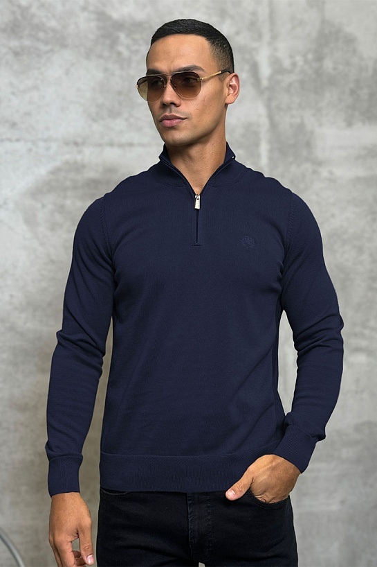Мужская кофта Loro Piana zip neck - Navy
