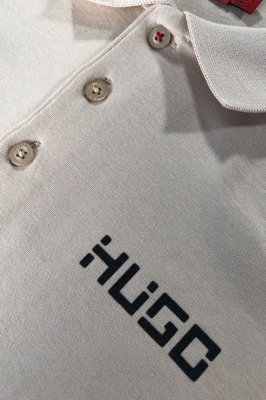 Мужское бежевое поло Hugo Boss
