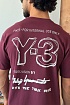 Мужская бордовая футболка Y-3 Yohji Yamamoto