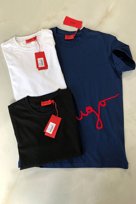 Мужская чёрная футболка Hugo Boss