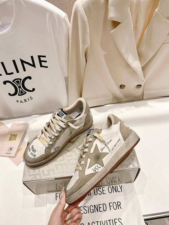 Женские кожаные кроссовки Golden Goose Ball Star premium