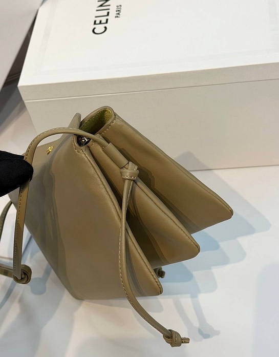 Кожаная сумка Celine Trio Flap premium 22.5x13x3.5 см