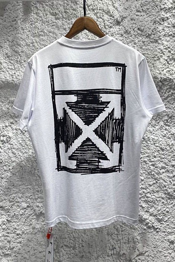 Белая оверсайз футболка Off-White Arrows   